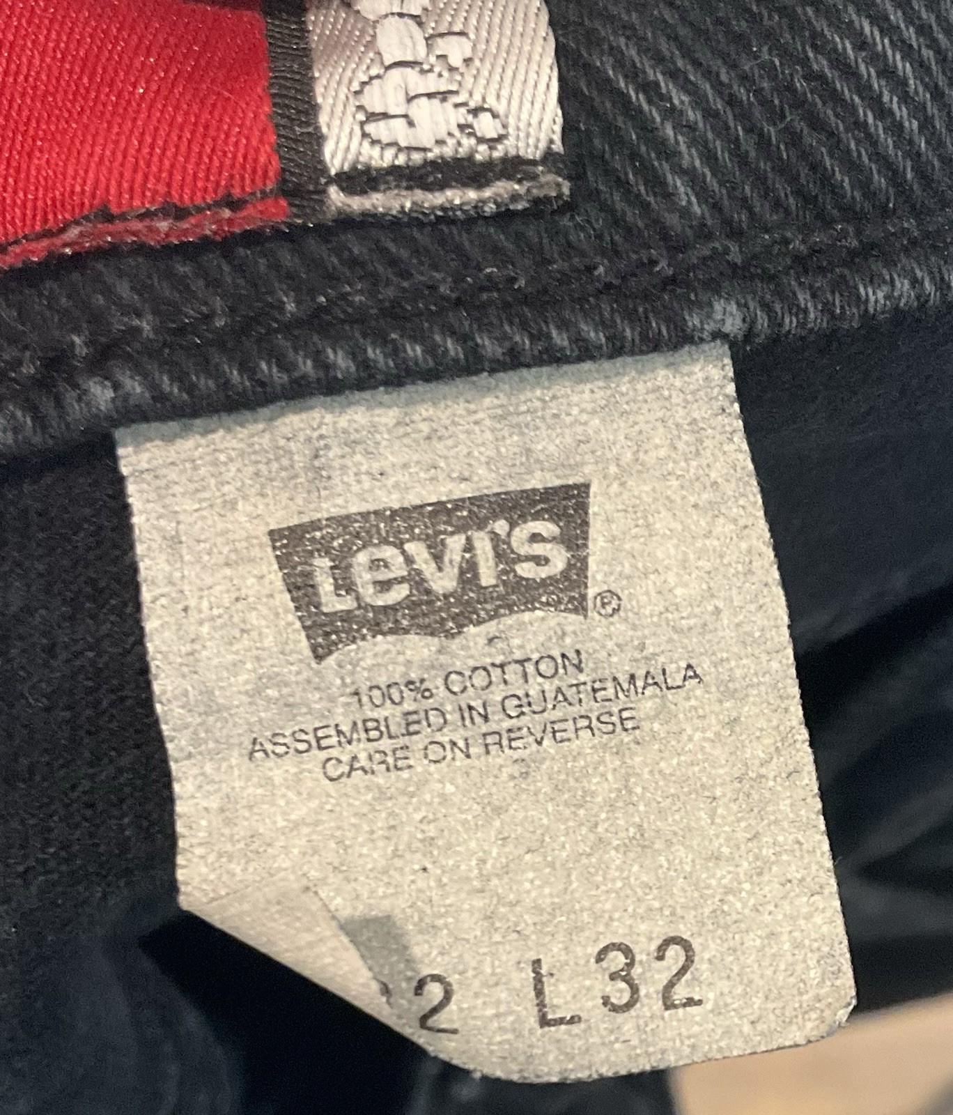 Vintage Levis SilverTab Loose Fit Jeans Black 32×31 Distressed Skater 90s Baggy