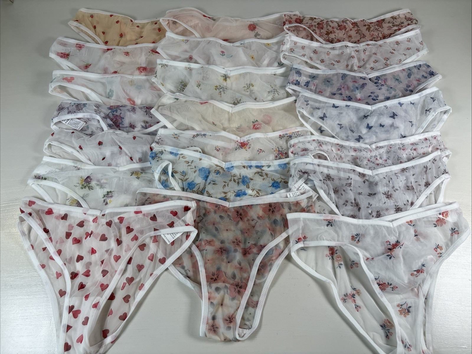 21 Pack Sexy Womens Sheer See Through Panties Size Small