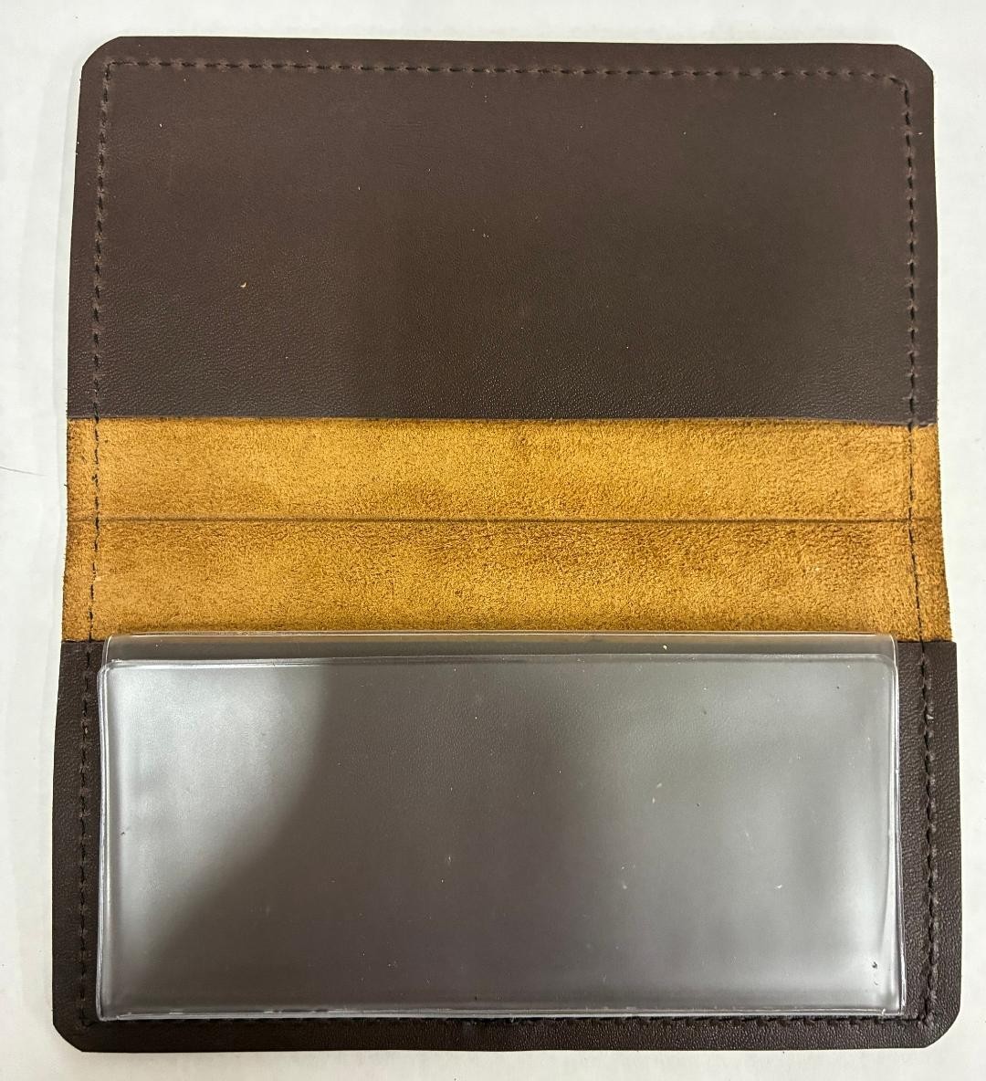WAXED BISON LEATHER CHECKBOOK COVER US MADE FREE DUPLICATE DIVIDER FREE SHIP