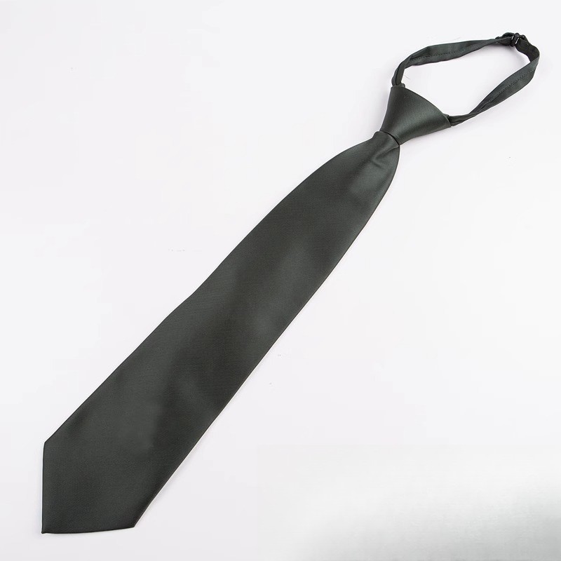 Pre-Tied Zipper Necktie Formal Uniform Business Wedding Tie Easy Wear