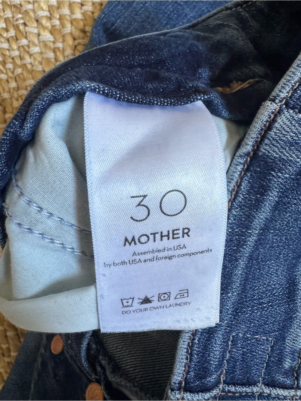 Mother Denim Cinch Greaser Ankle in Dark and Stormy Night