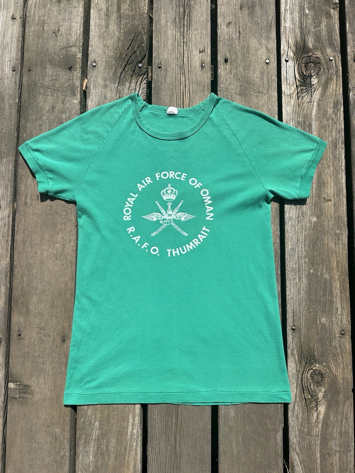 Vintage Royal Air Force Of Oman T Shirt Women’s Small Green