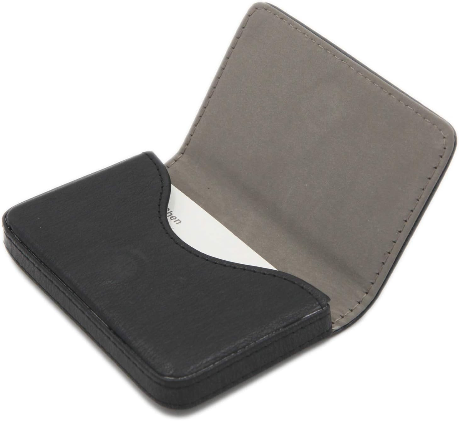RFID Blocking Wallet – Minimalist Leather Business Credit Card Holder – Black2