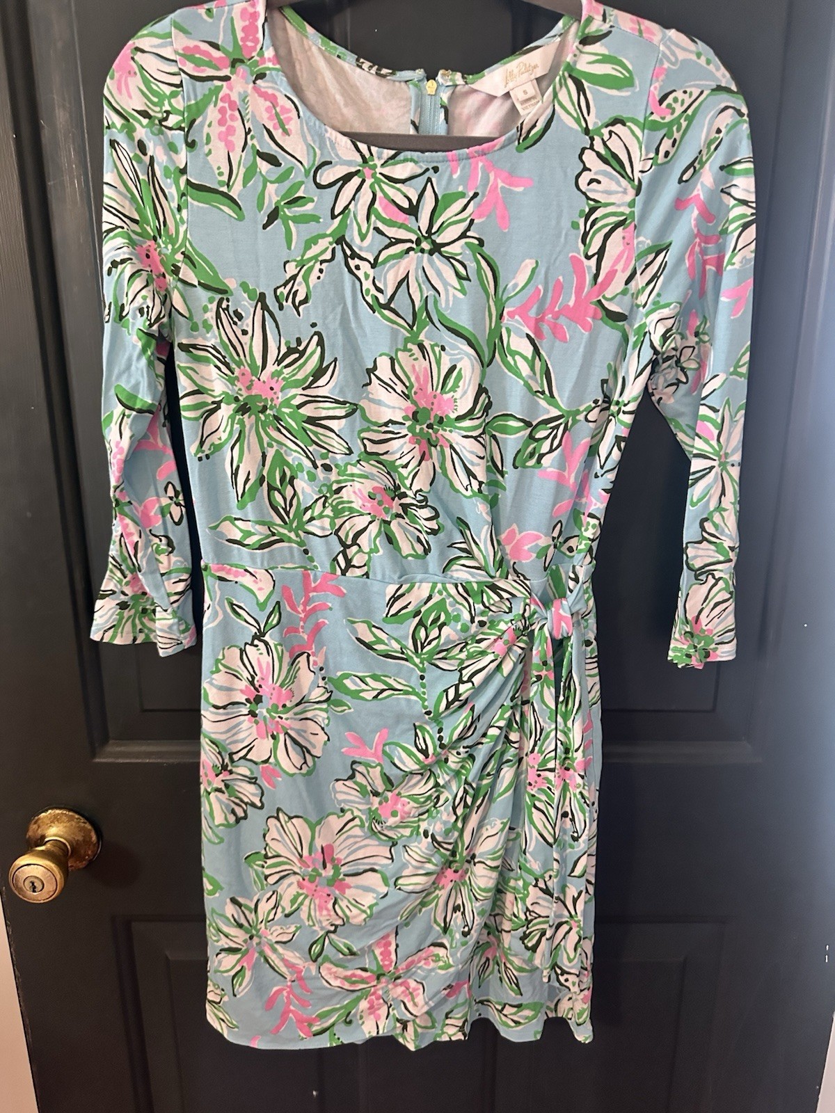 Lilly Pulitzer Women’s Romper Dress Size Small Sun of A Bun Pink Blue Tropical