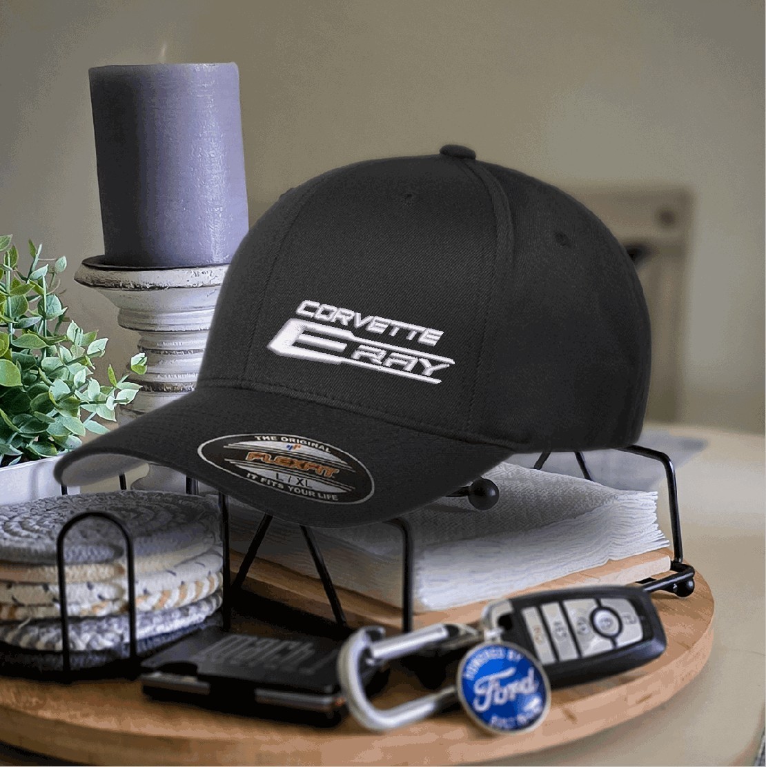 Corvette ERay – Custom Made-to-Order Embroidered Flexfit or Snapback Hat