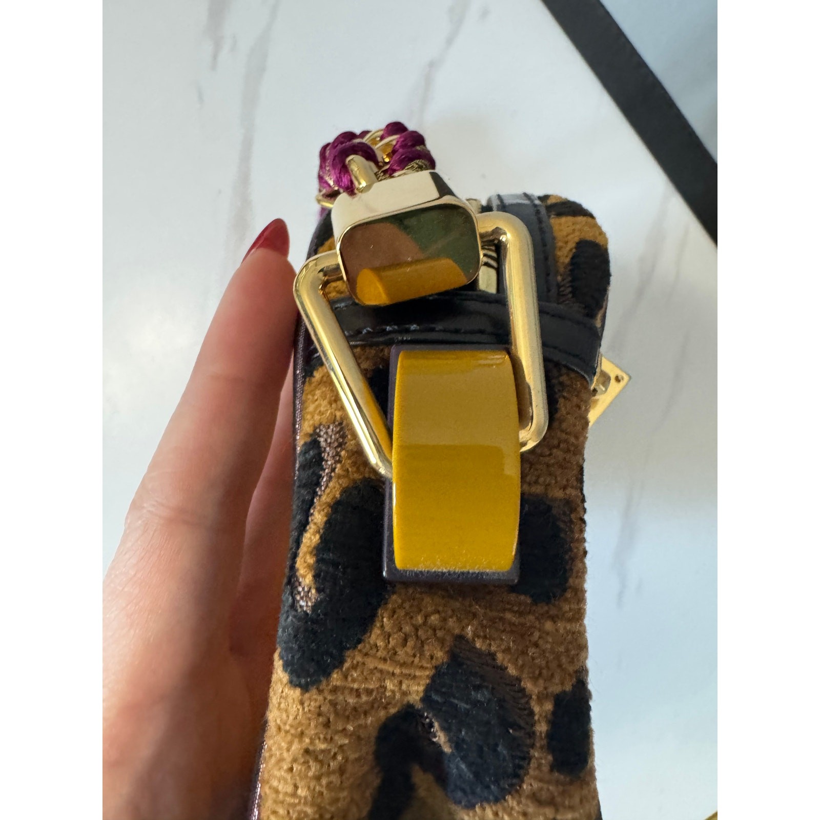 Vintage Louis Vuitton Limited Edition Savane Flight Mini Bag Yellow Leopard