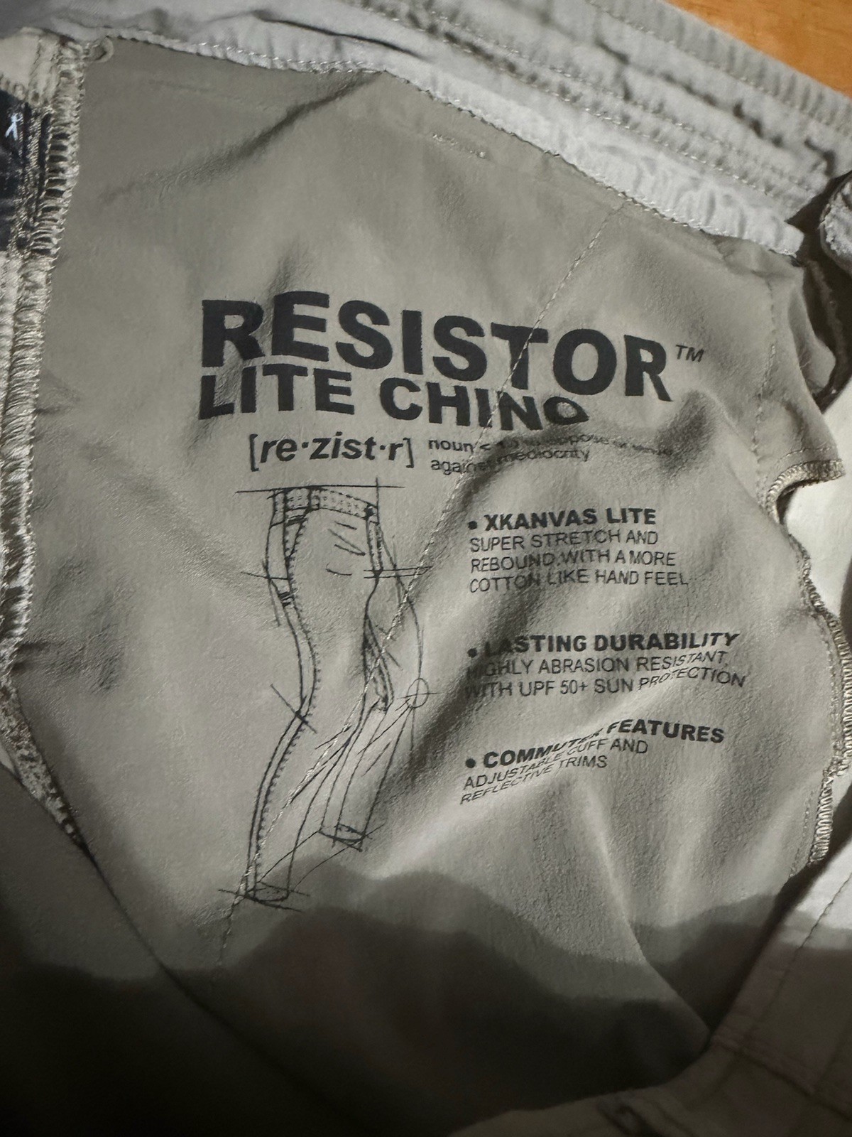 Kuhl Resistor Lite Chino Pants Men’s 36×32 Gray Hiking Outdoor Performance