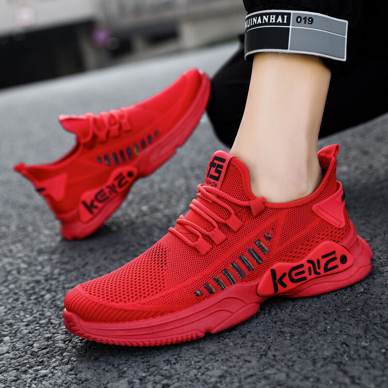 Plus Size Men’s Sports Mesh Surface Soft Bottom Breathable Casual Shoes