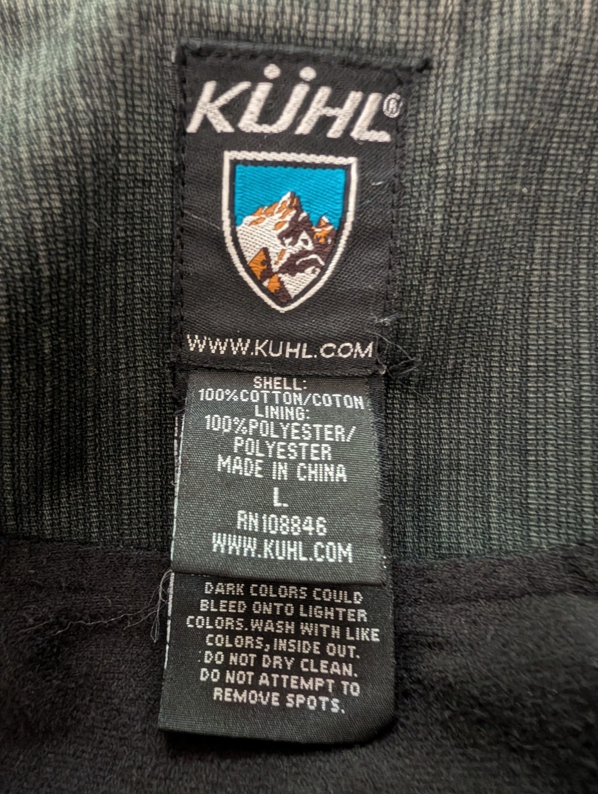 Kuhl Full Zip Burr Jacket Green VTG Patina Dye Soft Brushed Outerwear Work Men L