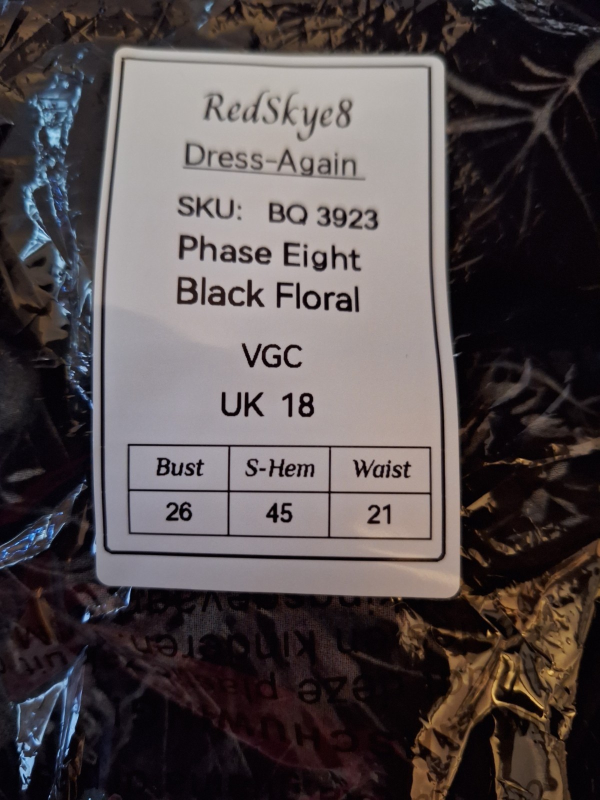 Phase Eight Black Floral Overlay Pencil Dress uk 18 Elegant Occasion Midi Dress