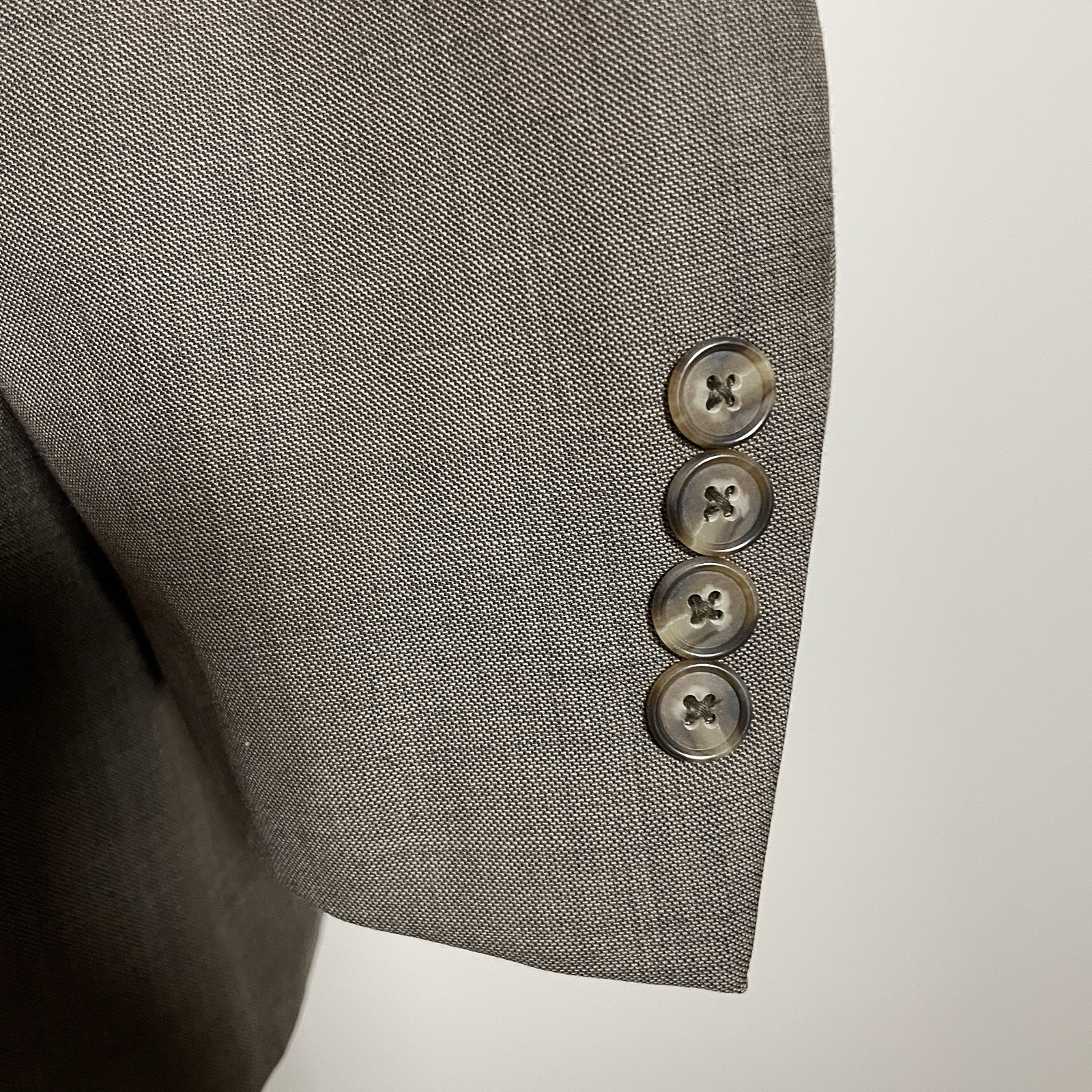 Axcess Sport Coat Mens 46R Brown Solid Polyester Wool Three Buttons