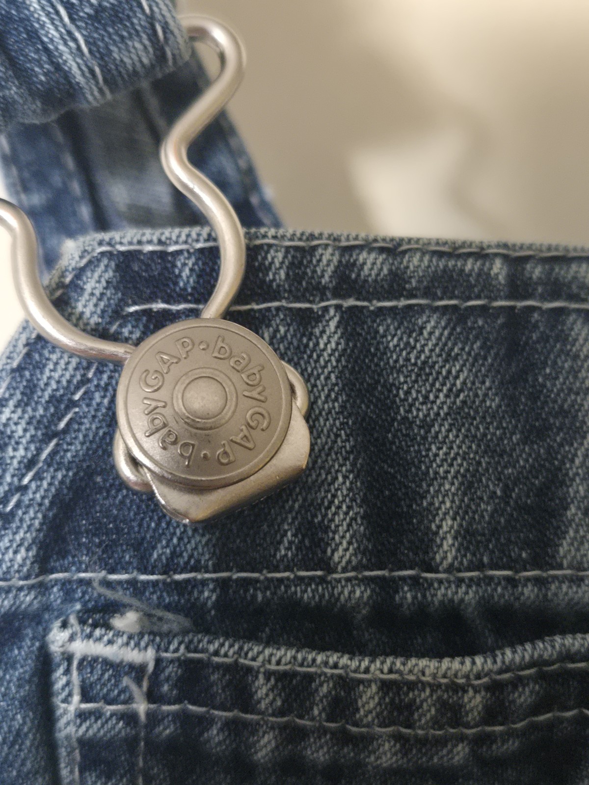 baby Gap Factory Gender Neutral 0-3 Mos Overalls Blue Denim Jean Dark Wash XS