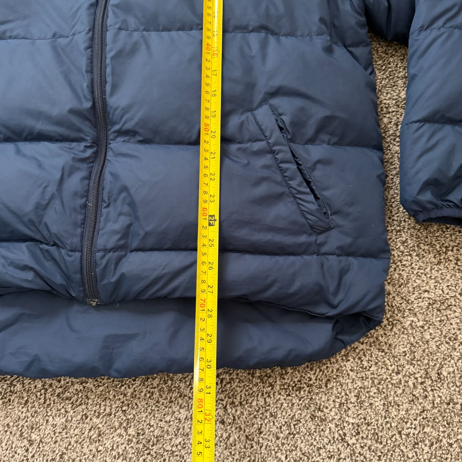 Cabelas Premier Northern Goose Down Puffer Jacket Men’s XL Blue Quilted