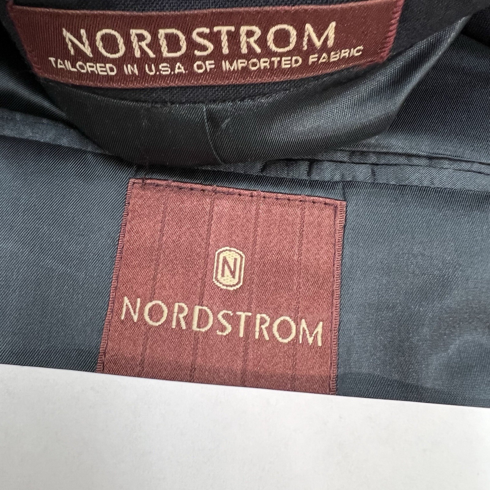 Vintage Nordstrom (*Altered) Blazer Golden Buttons Jacket Mens 40R Wool Navy