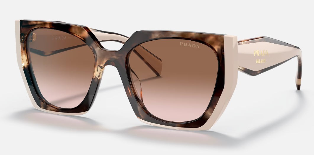 PRADA PR 15WS Women’s Sunglasses 01R0A6 Tortoise Caramel Brown – ships now