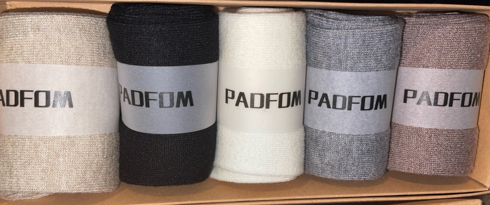 PADFOM Women Thin Cashmere Socks, Soft Medium, Black/Grey/Khaki/Beige/White