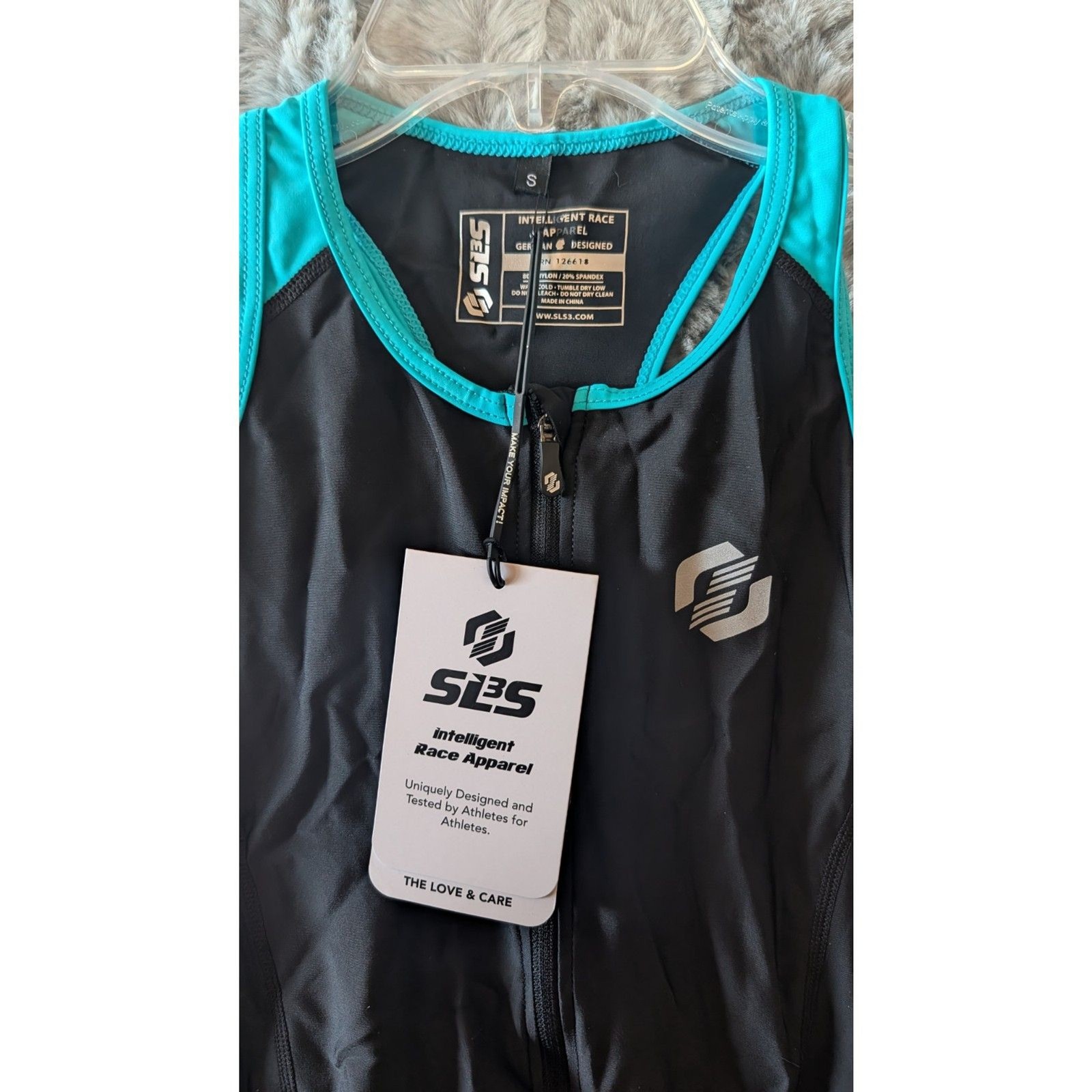 SLS3 Triathlon Suit One Piece Size Small FRT Fabric No Shelf Bra Cycling Padded