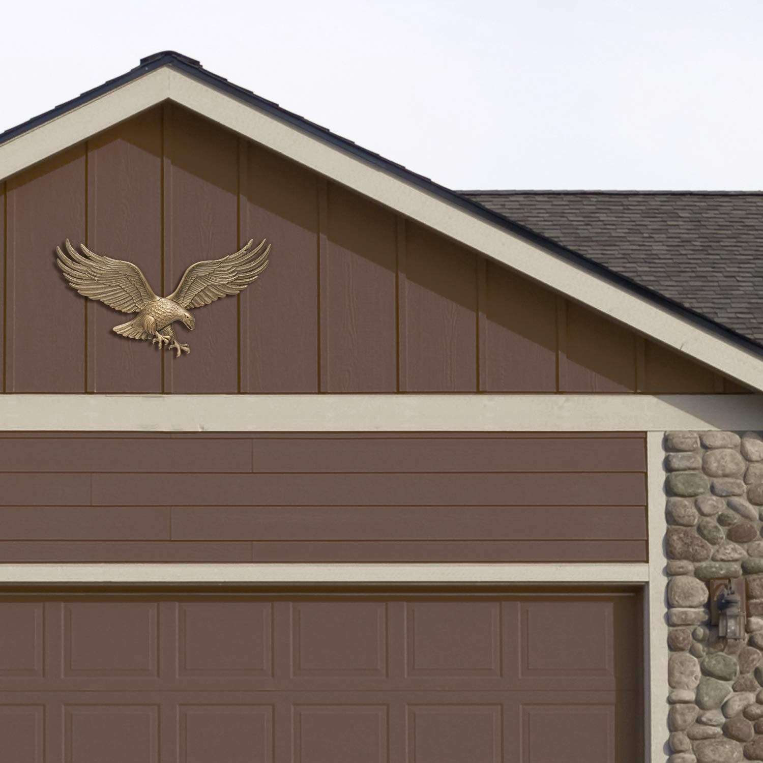 Whitehall Products Antique Brass Wall Eagle 00755, 36 inches wide by 11 inches h