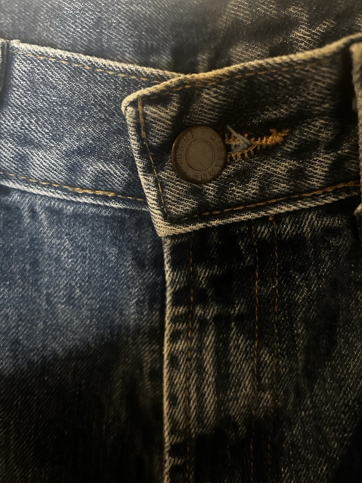 Classic Men’s Dark Blue Denim Jeans Straight Leg Fit 34×34