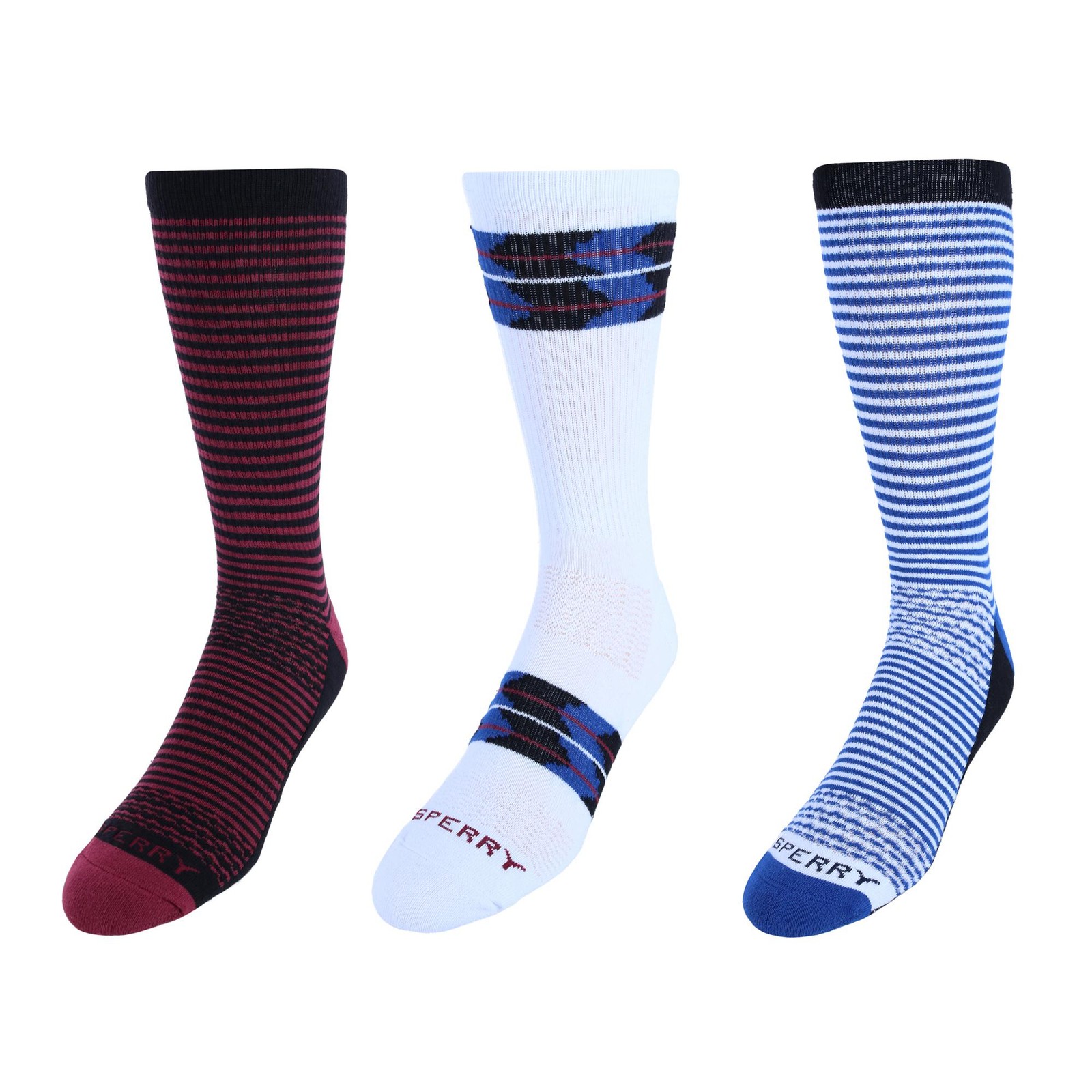 Sperry Men’s Super Soft Cotton Boat Crew Socks (3 Pair Pack)