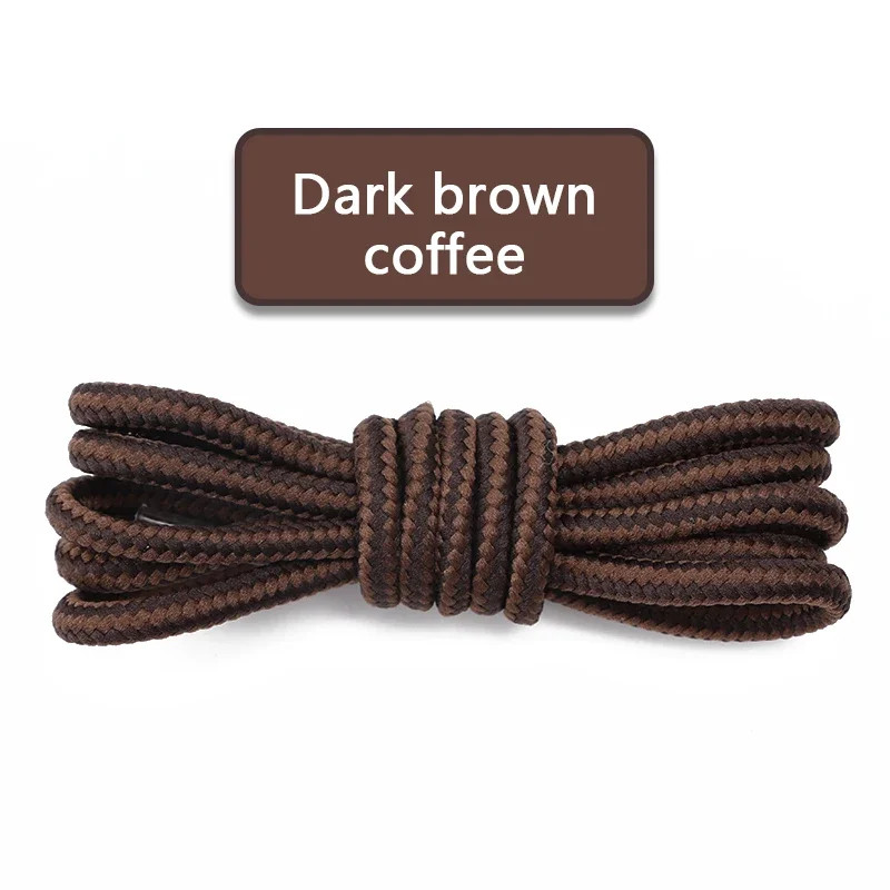 1 Pair Round Cotton Shoe Laces Striped Double Color Shoelaces Outdoor Boots and