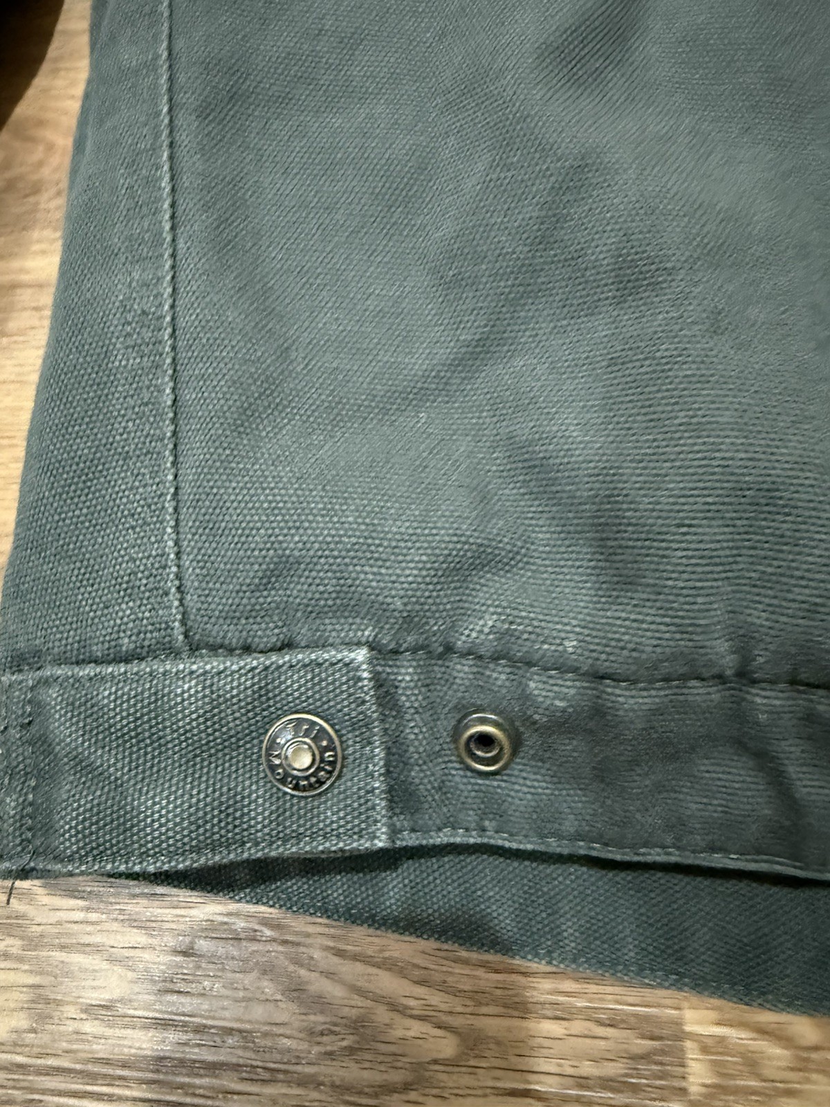 Tri-Mountain Jacket Mens L Green Canvas Workwear Bomber Quilted Insulated