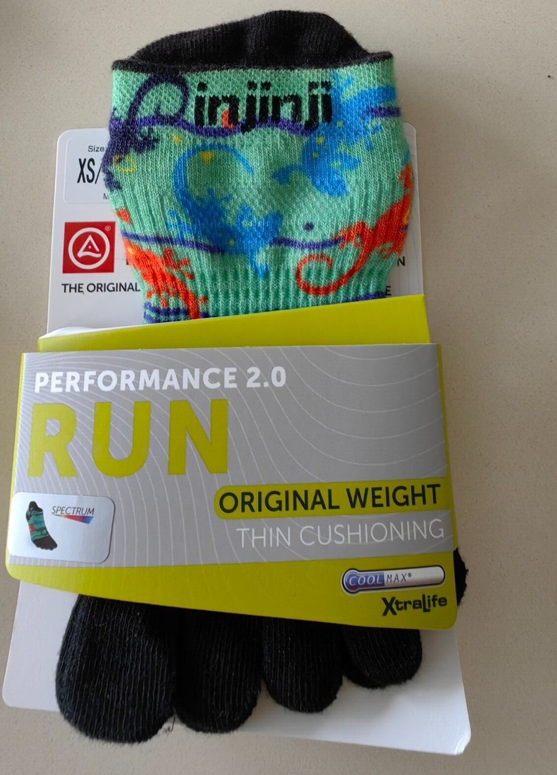 2024 1 Pack Injinji Run Ultra light Original Thin No Show Toe Socks size XS-L