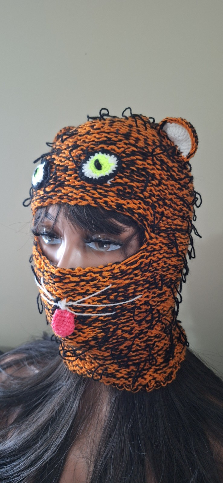 Bear Balaclava Hat with Ears – Handmade Ski Mask – Cute Costume Hood
