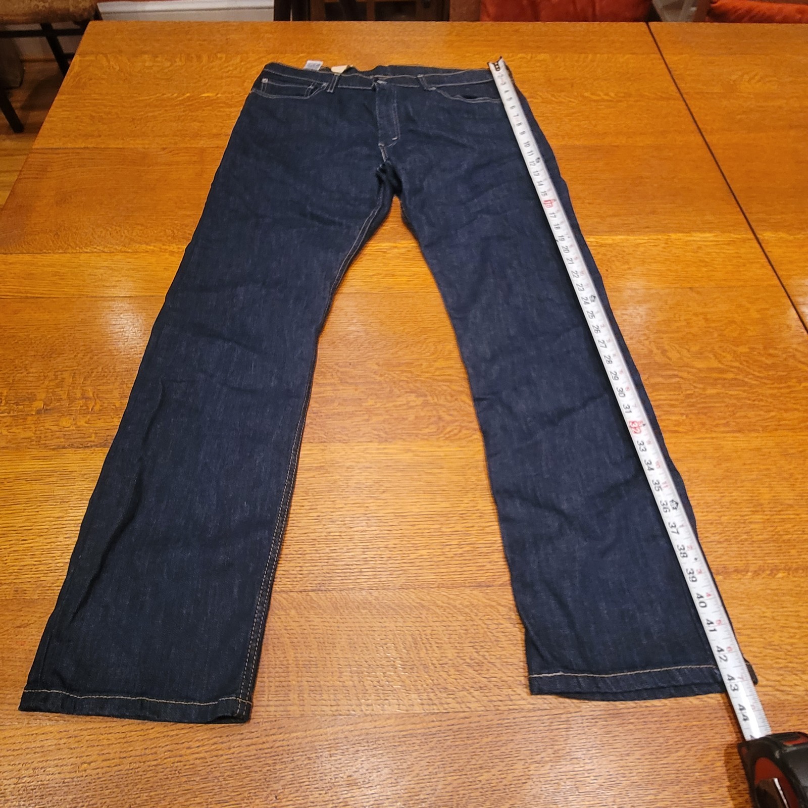 Levi’s 513 Men’s Jeans 36X32 Straight Fit Dark Blue Wash Stretch NWT