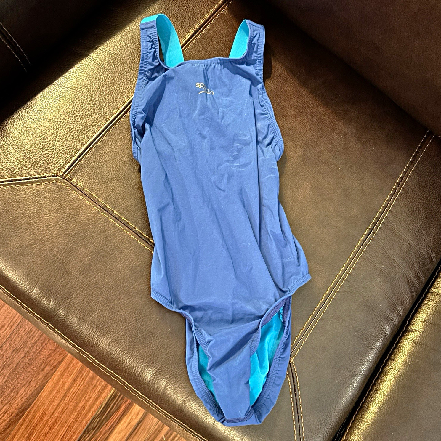 Speedo Women’s One-Piece Swimsuit Solid Blue Turquoise Size 26 MPN SP216927