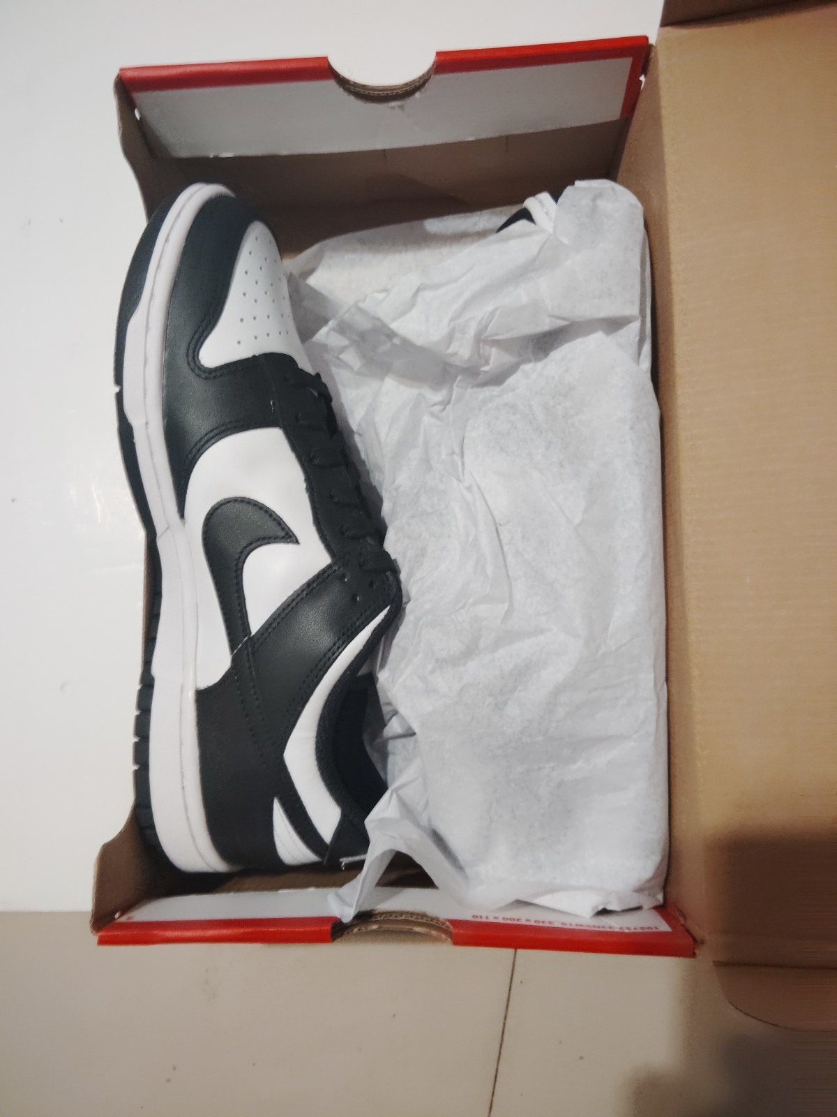 Nike Dunk Low Black/White Panda Leather Low Top Sneakers DD1503-101 Size 9.5 W
