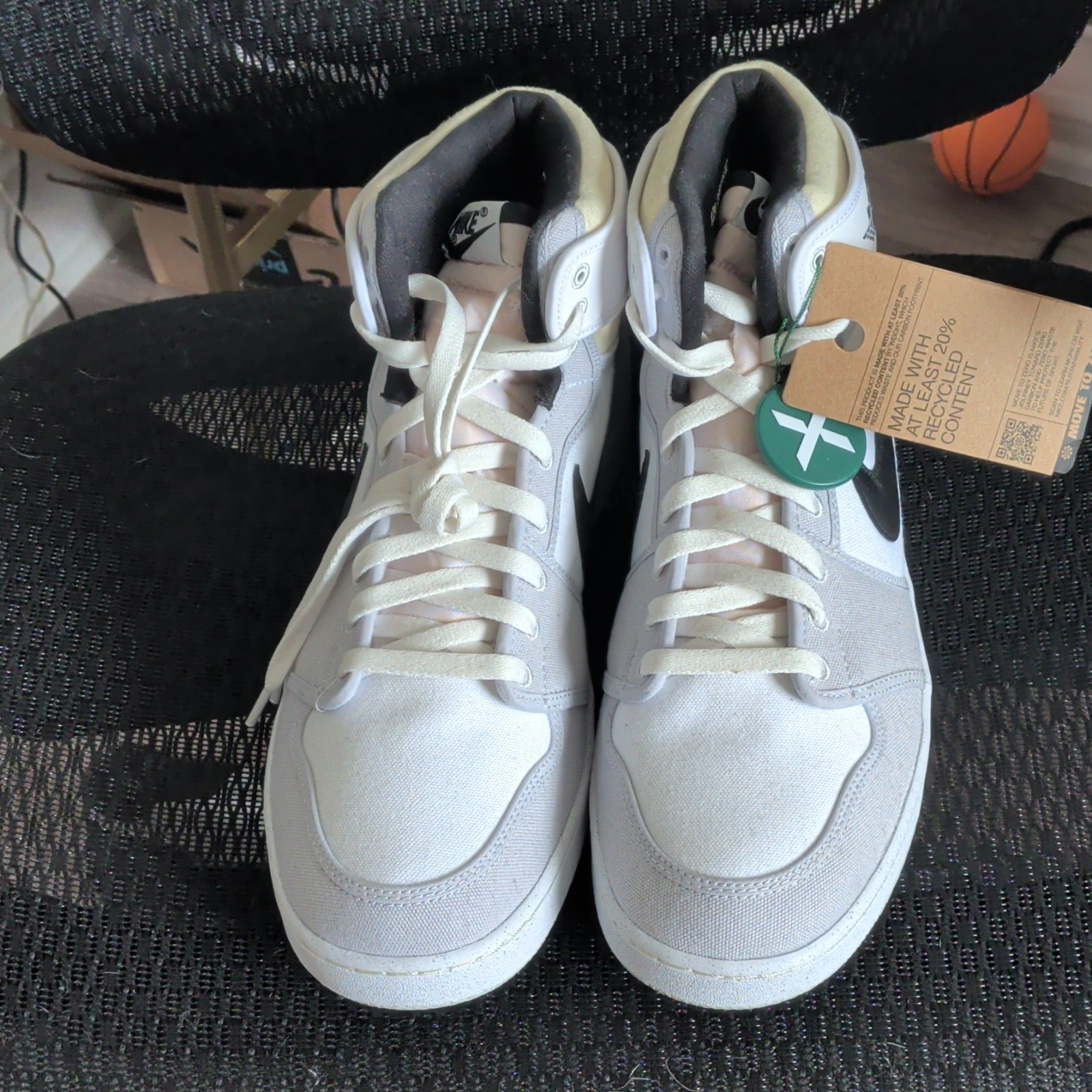 Jordan 1 AJKO Mid Sneakers White Gray Black