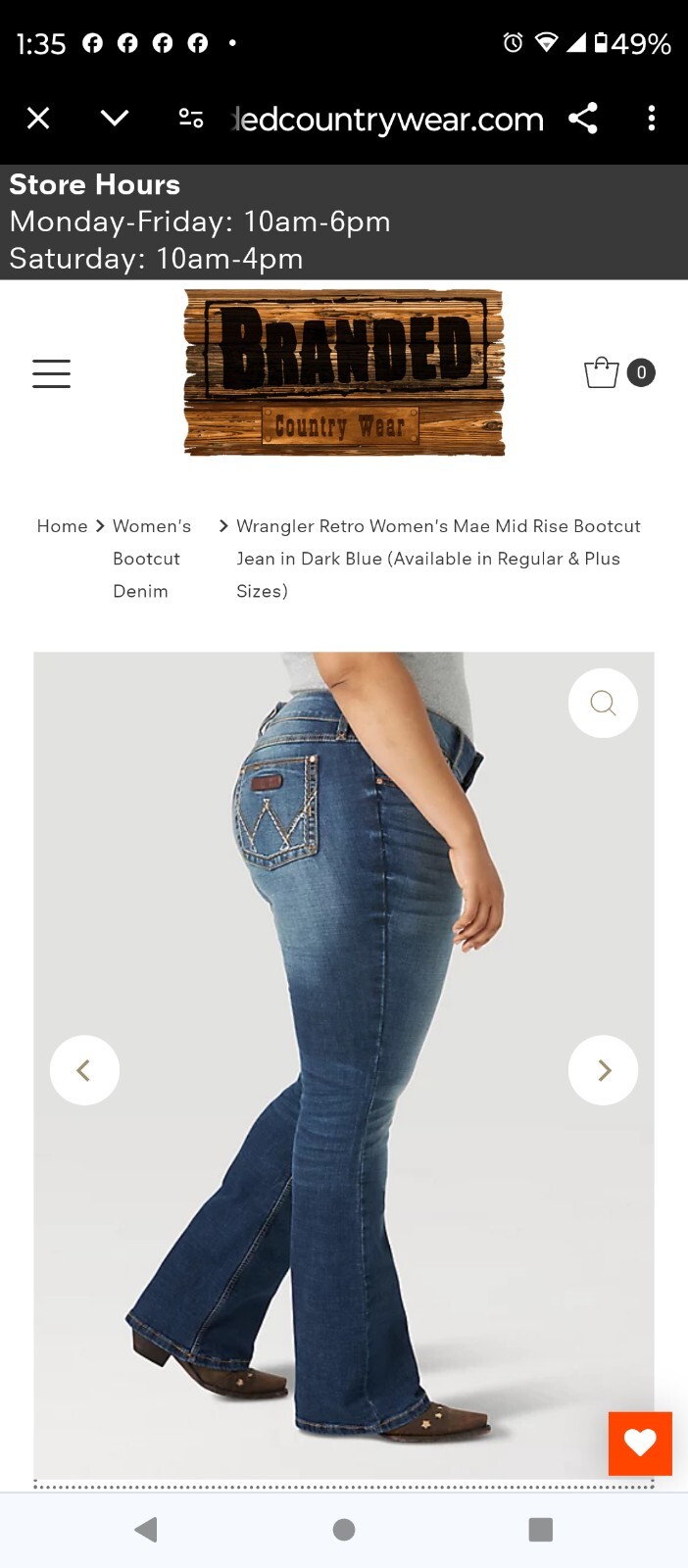 NWT Wrangler Retro Rae Mid-rise Jeans