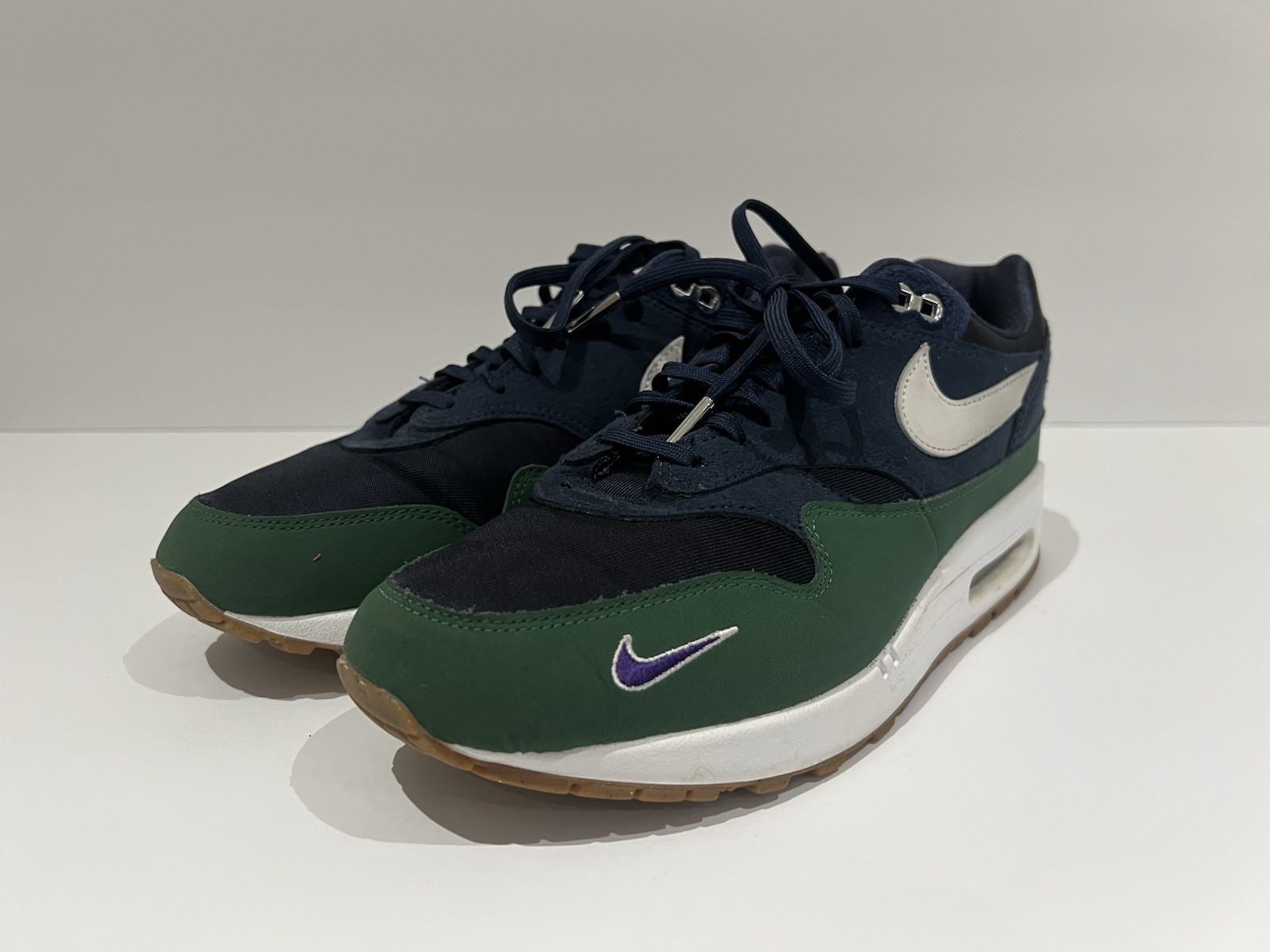 Nike Air Max 1 87 QS Women’s Sneakers Gorge GreenObsidian Blue, Size 10.5 NO BOX
