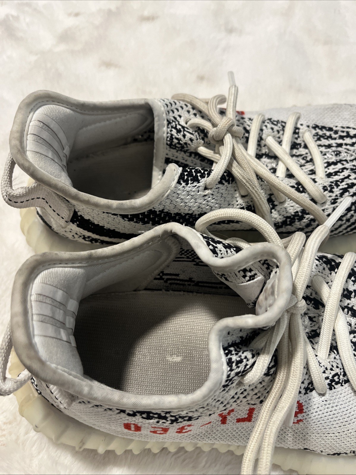 Adidas Yeezy Boost 350 V2 Low Zebra Print Shoes Size 6.5