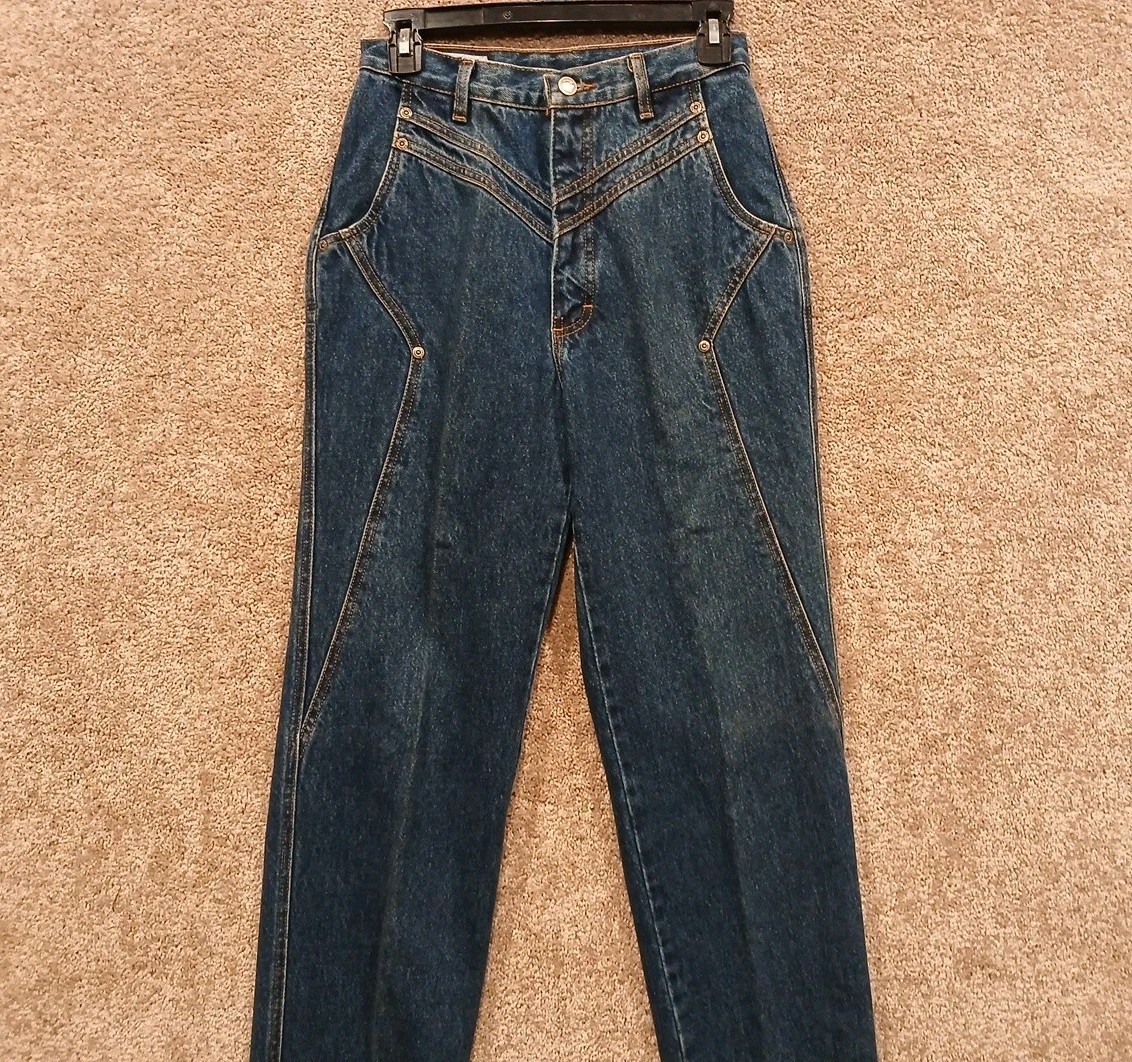 Bar None Quarterhorse Western Blue Riding Jeans Denim Size 9 – 10 USA