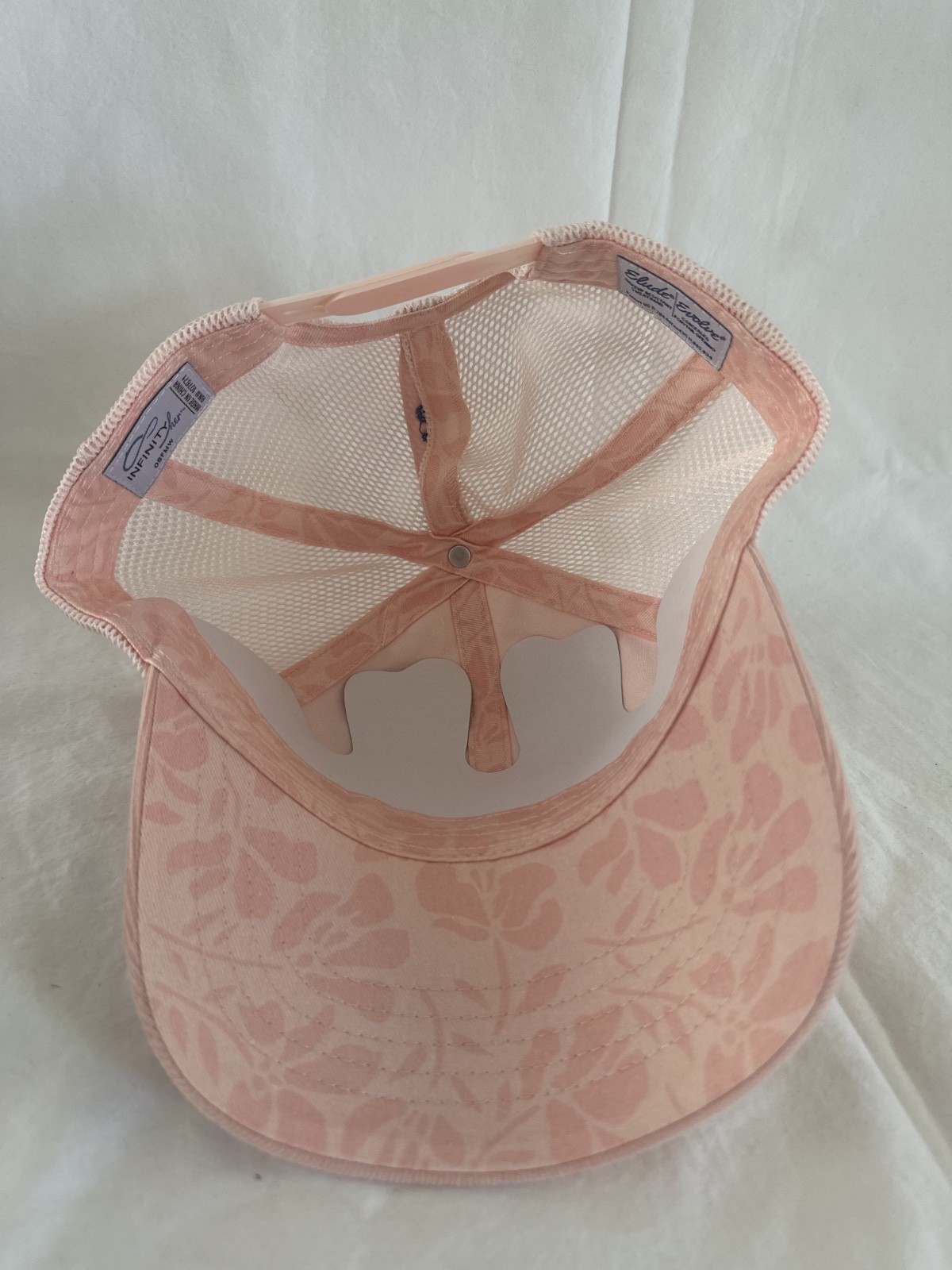 Infinity Her Corduroy Trucker 6-Panel Structured Cap Hat Adjustable Closure Pink