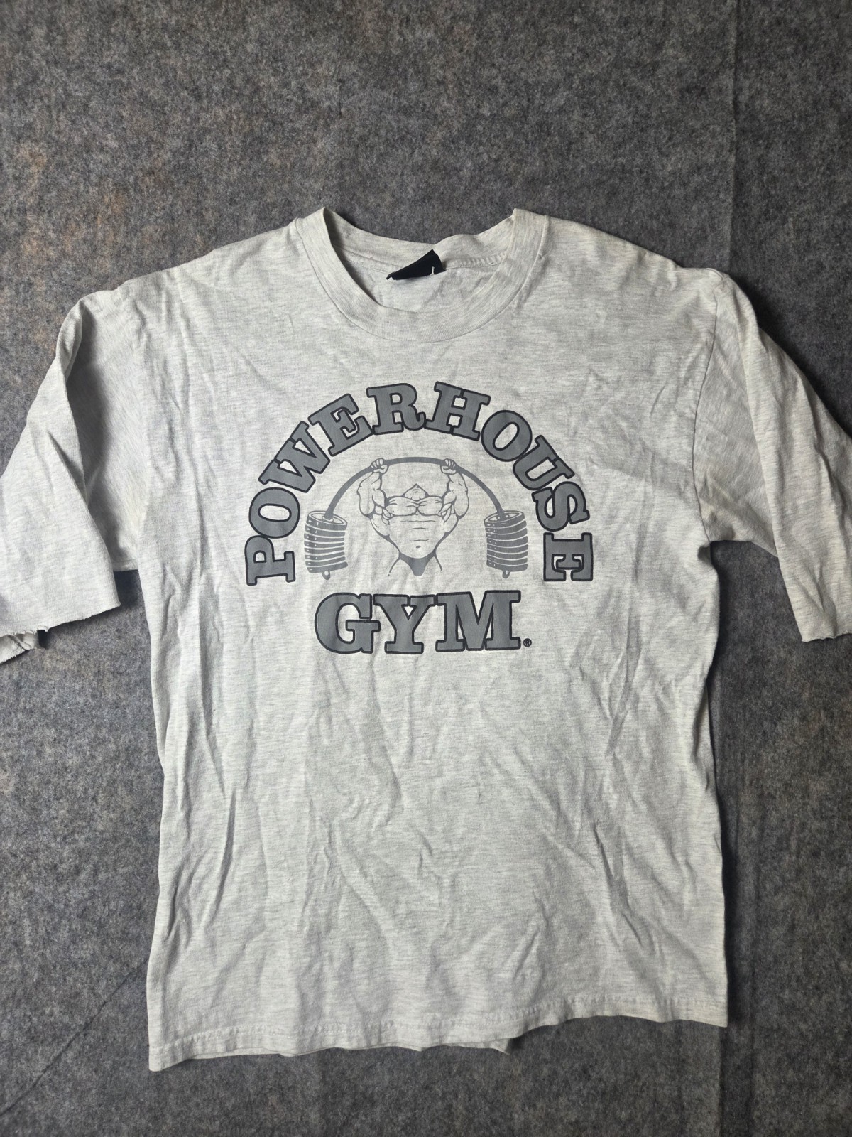 Vintage Powerhouse Gym Long Sleeve Shirt Medium Workout Bodybuilding Distressed