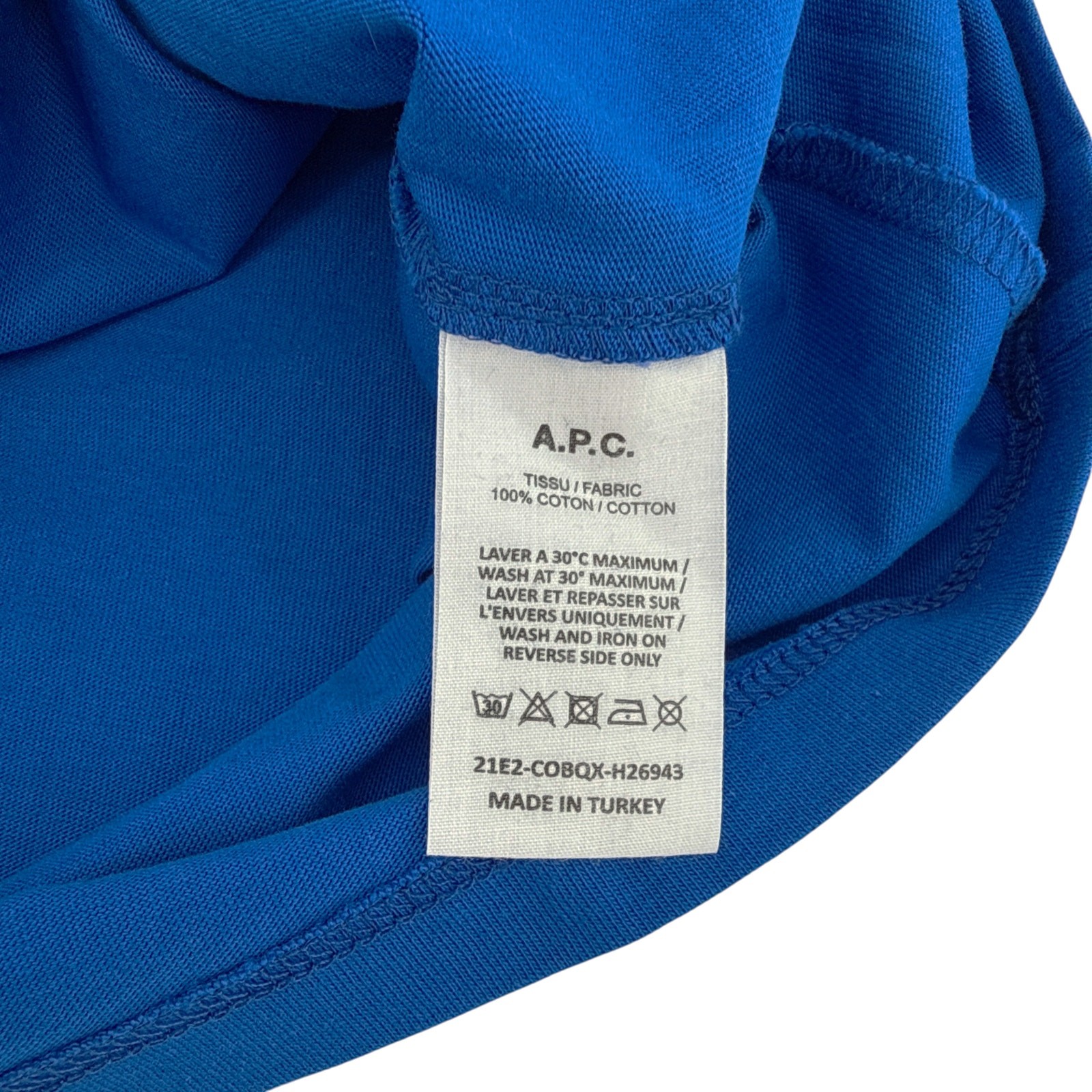 A.P.C. VPC Logo Tee Royal Blue XS