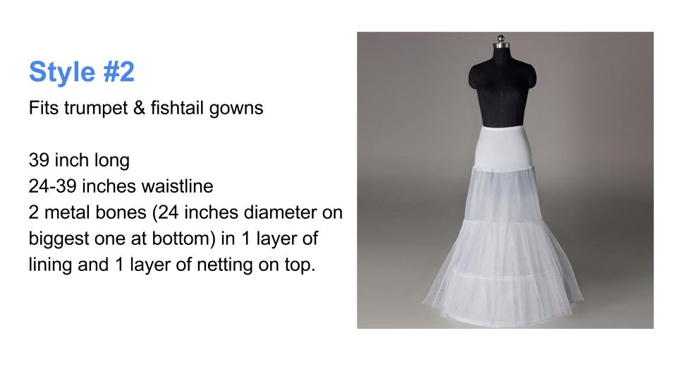 US Stock Wedding Petticoat Bridal Crinoline//Slip/Underskirt A Line Mermaid Slip