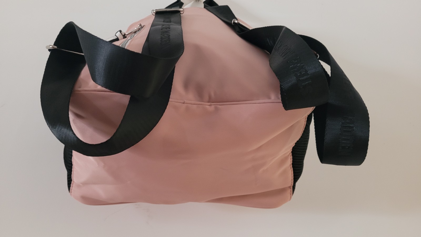 Steve Madden Nylon Logo Backpack, Pink and Black Set, Steve Madden Backpack Set