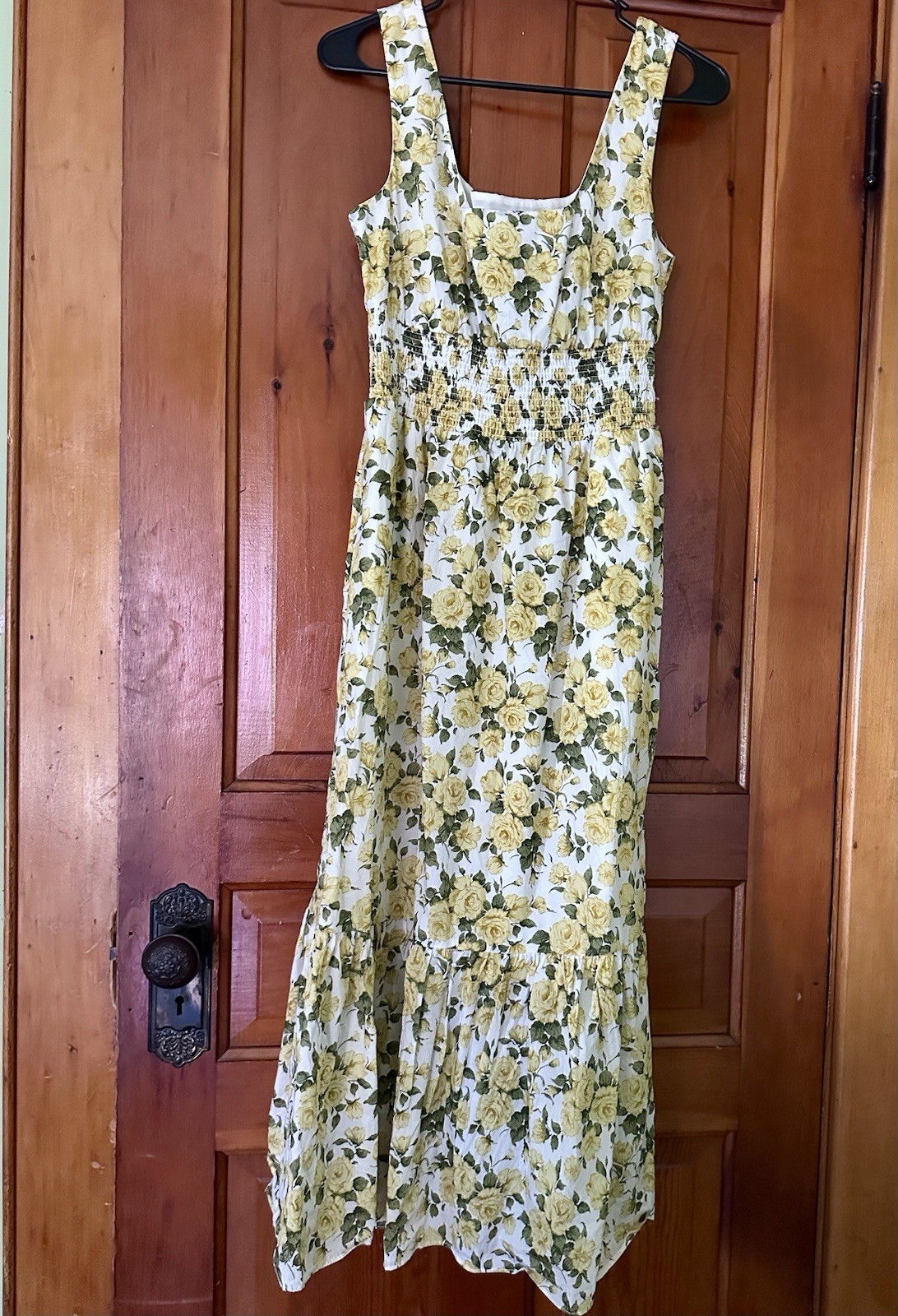 J.CREW Liberty Floral Carline Rose Smocked Waist Square Neck Sundress Cotton 4