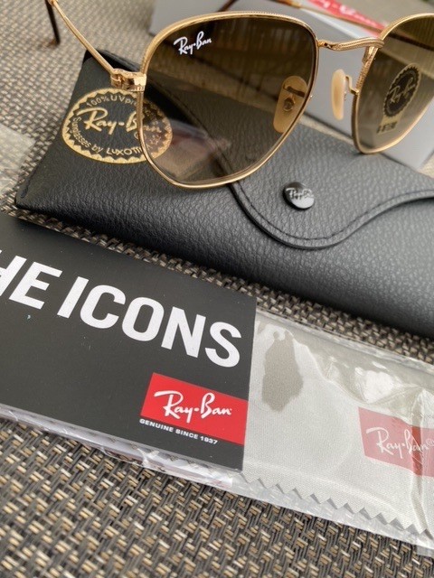 New Ray-Ban Hexagonal RB3548 Gradient Brown Sunglasses