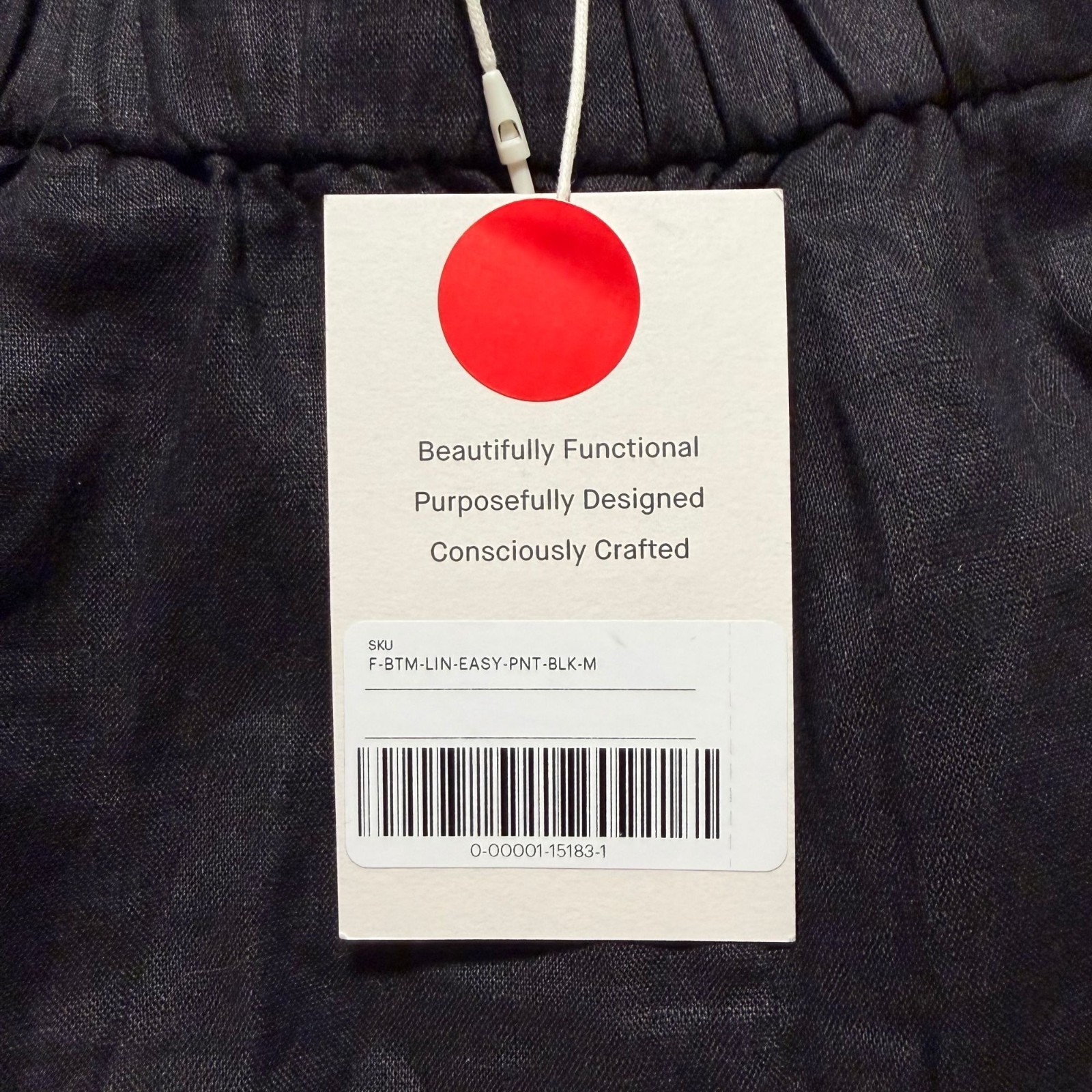 Everlane The Linen Easy Pant Black Size Medium NWT