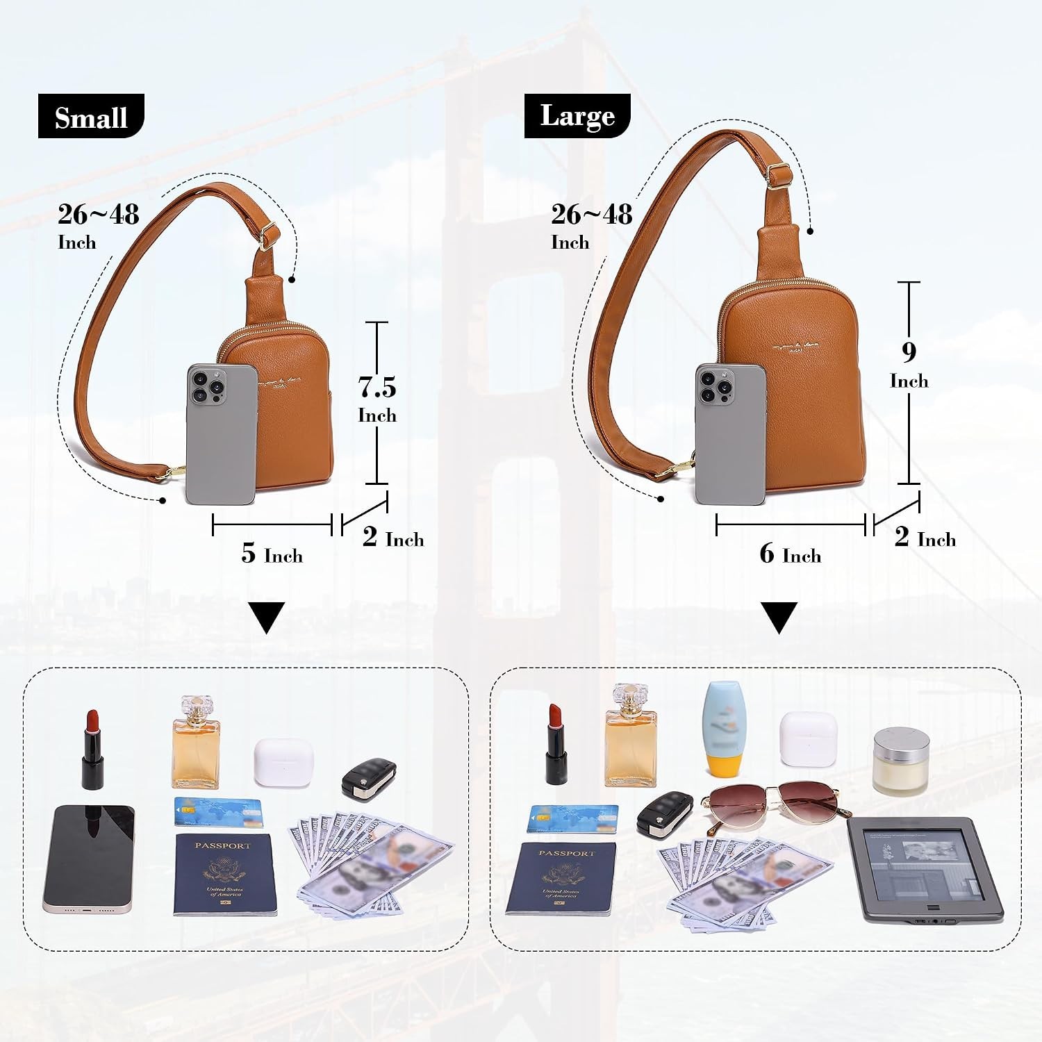 Durable Leather Sling Bag – Your Travel Companion for City Adventures