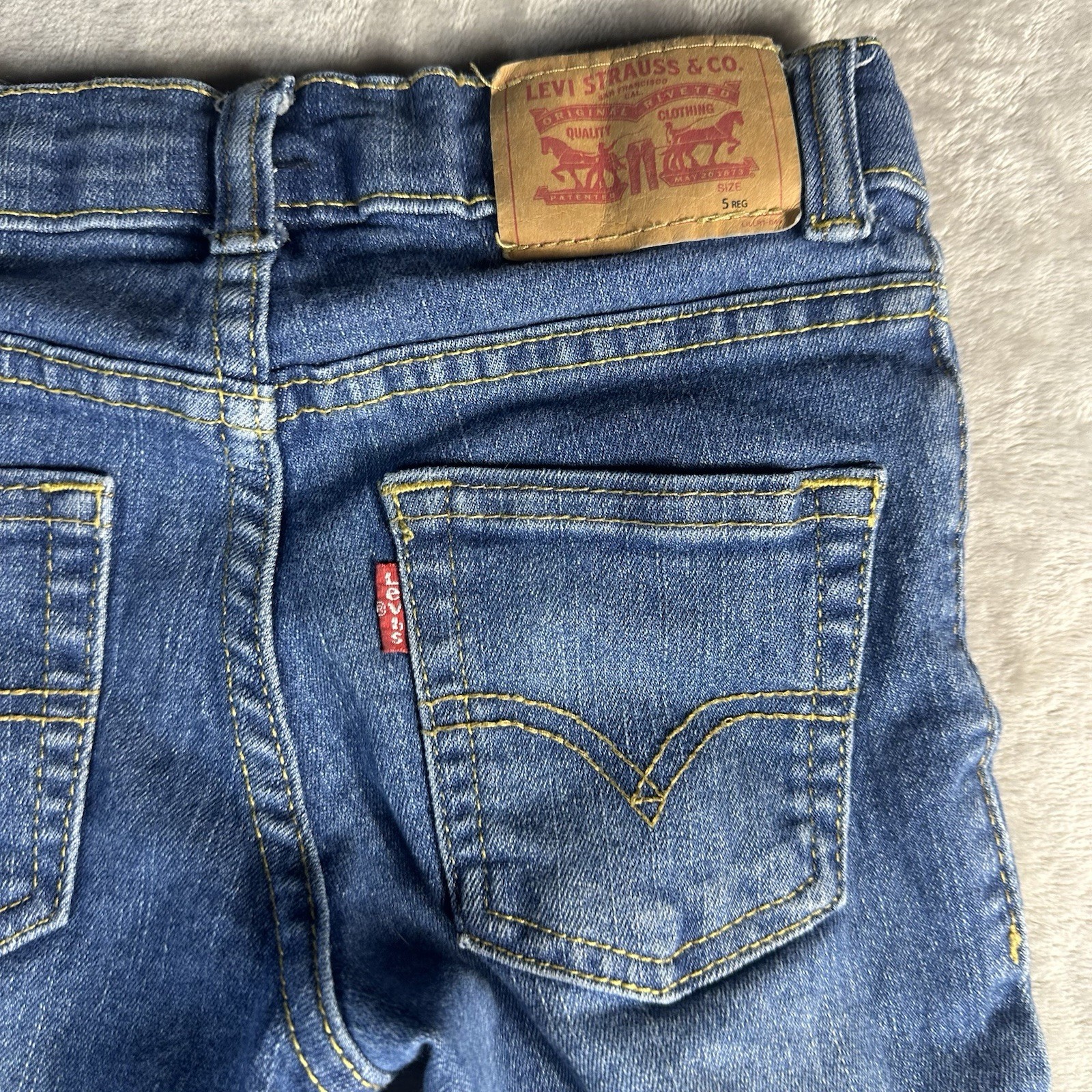 Levi’s 511 Boys Slim Fit Denim Jeans Blue 5 REG Cotton Pockets