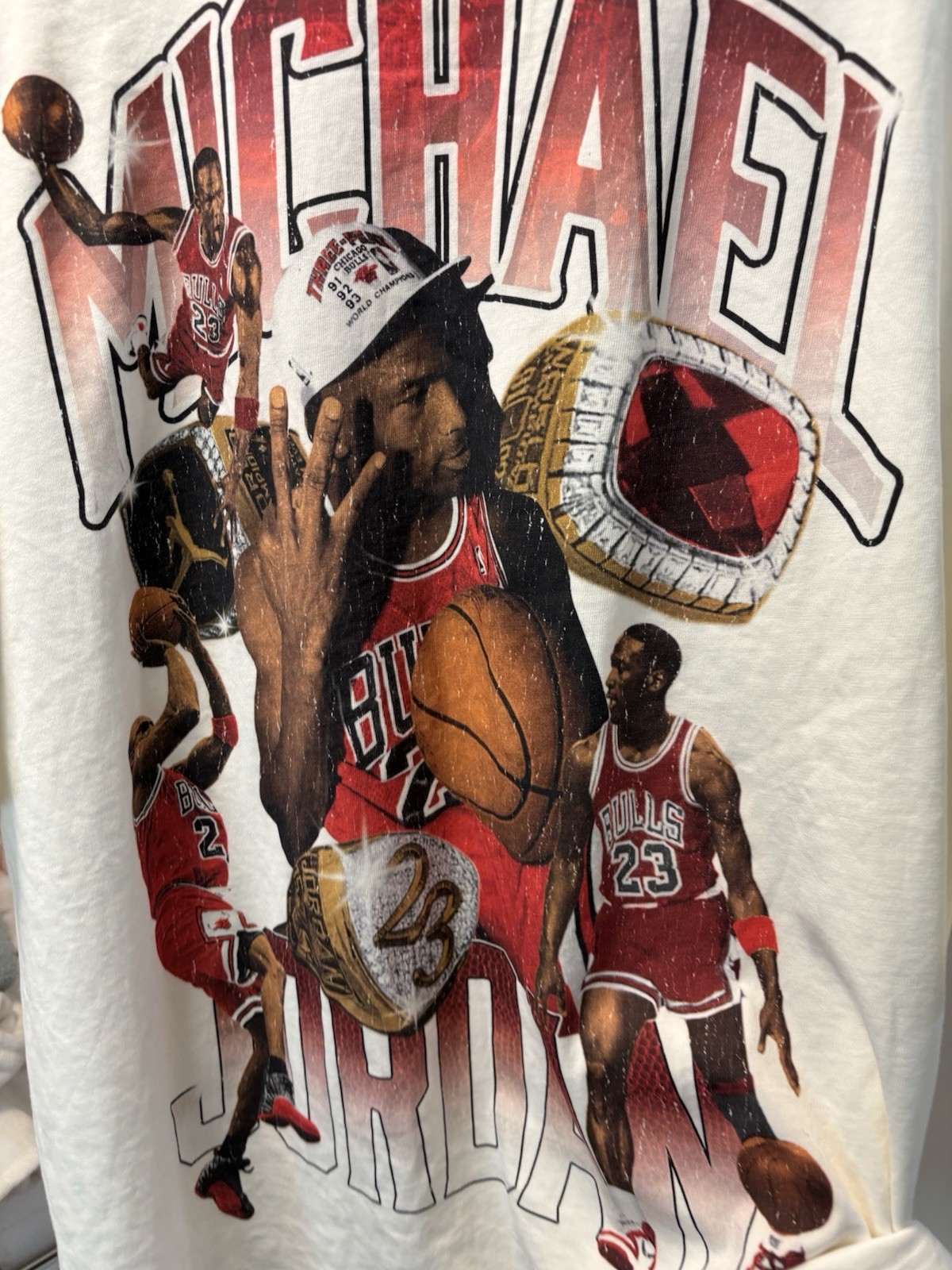 NIKE Jordan Flight Essentials Oversized T-Shirt Sail Varsity Red Men’s Size XL