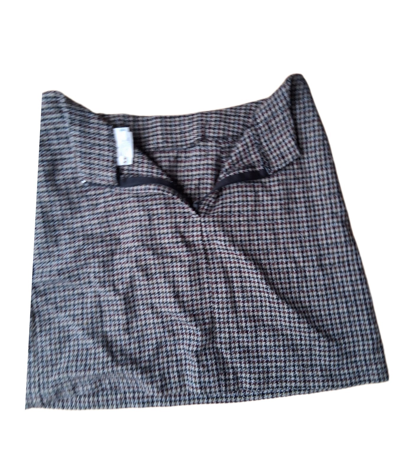 Vintage 90s Kathy Ireland Houndstooth Mini Skirt w/ Horsebit…