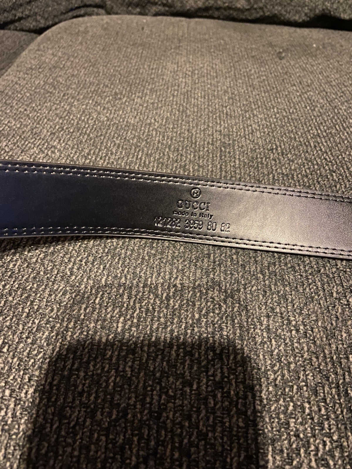Gucci GG Silver Interlocking Belt Buckle Red Green Black Leather Canvas Men