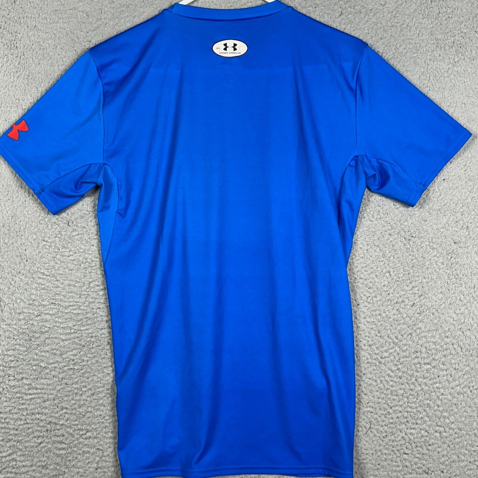 Under Armour Superman Shirt Mens XL Blue HeatGear Alter Ego Compression Athletic